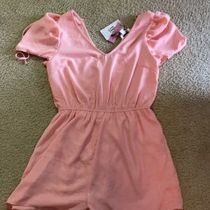 Andree By Unit pink romper size medium